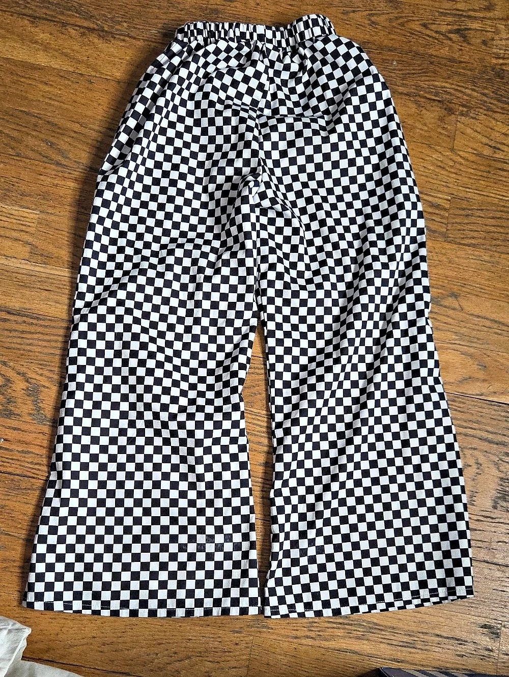 Girl's Checkered Wide Leg Pants